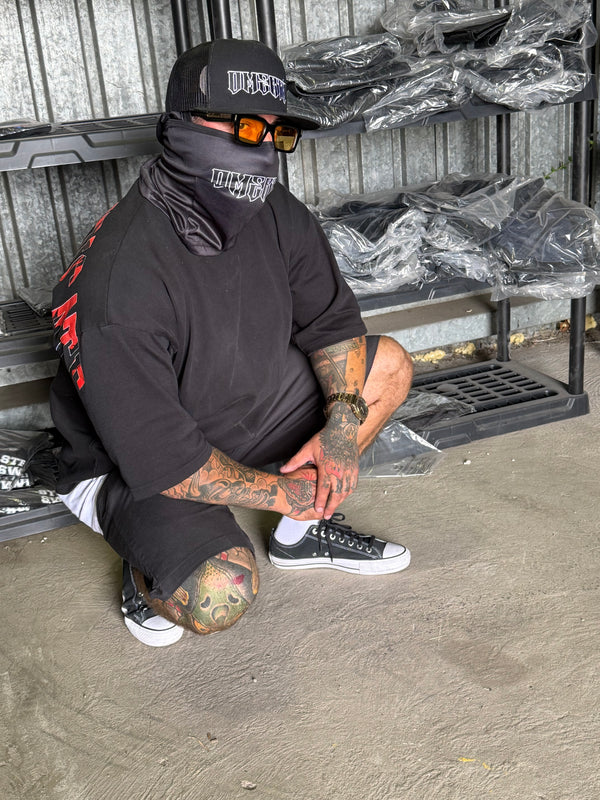 Omertà face mask black/white