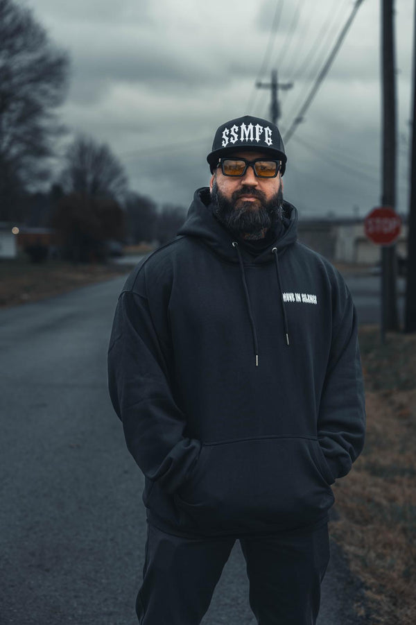 MOBB DEEP hoodie with built in face mask.