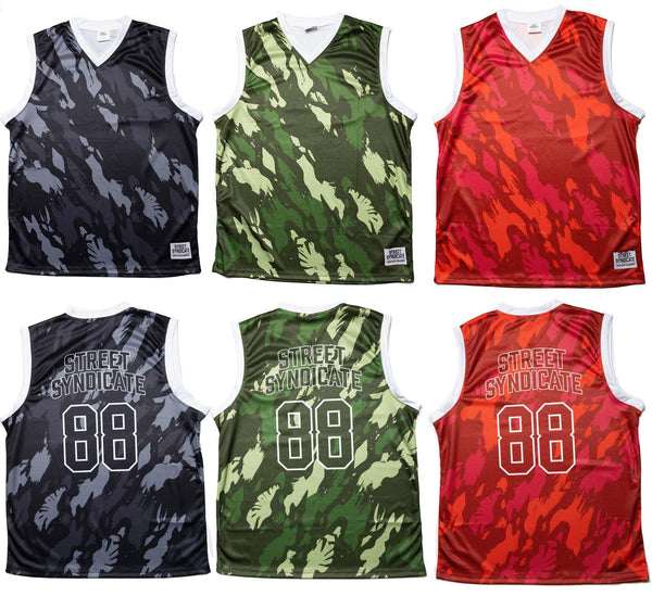 Marty McFly Jersey Camo GREEN/RED/BLACK