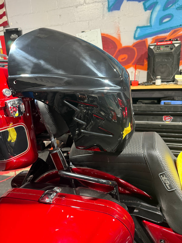 Street syndicate mfg carbon fiber painted gloss black fairing