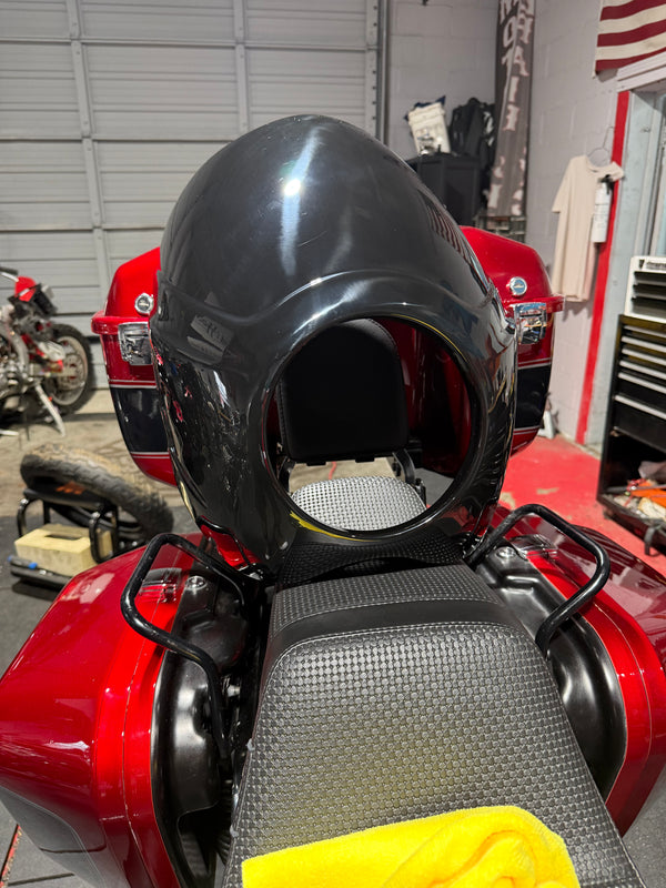 Street syndicate mfg carbon fiber painted gloss black fairing